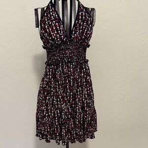 Candie's Black and Red Patterned Mini Dress